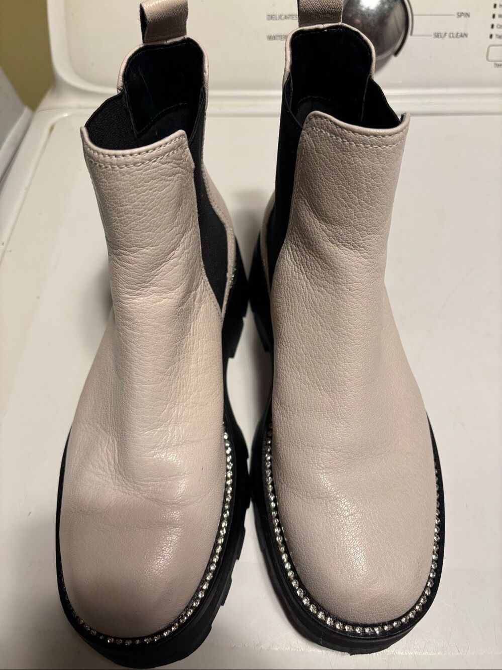 Karl Lagerfeld Cream Boots